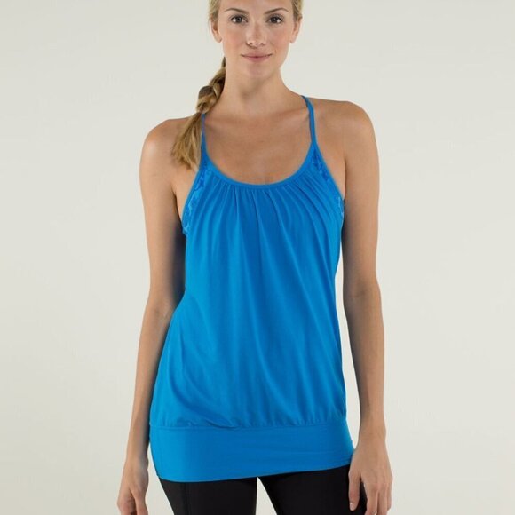 Lululemon No Limits Tank Top Size 4 | Built-in Bra | Yoga Gym Workout Racerback - Picture 1 of 8
